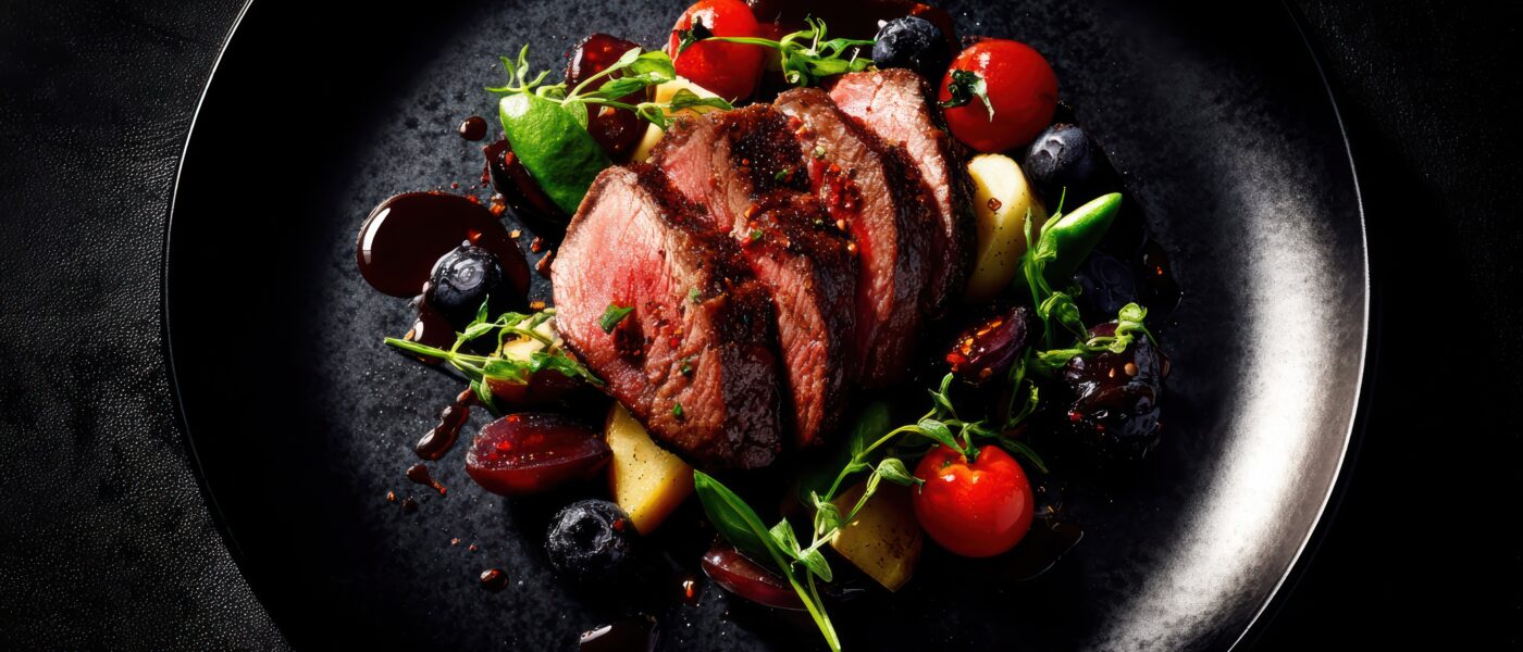 Assiette gastronomique élégante illustrant la sélection Guide Michelin Colorado 2026